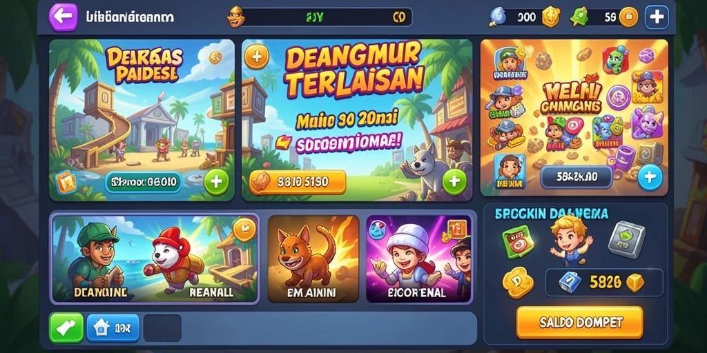 Tema permainan yang beragam dan inovatif.
